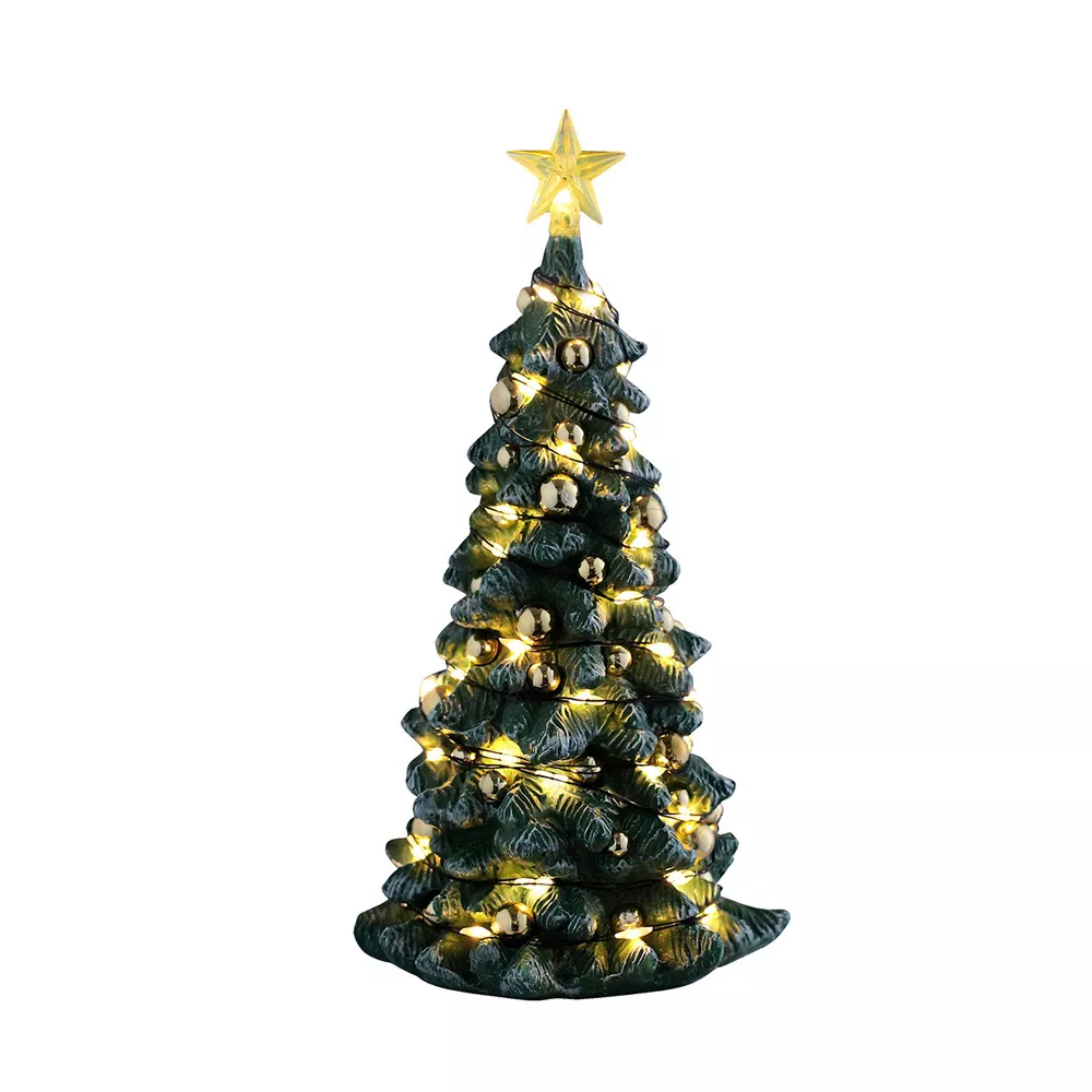 Accessorio Lemax luminoso (H16,5 cm) Albero di Natale innevato Bianco caldo