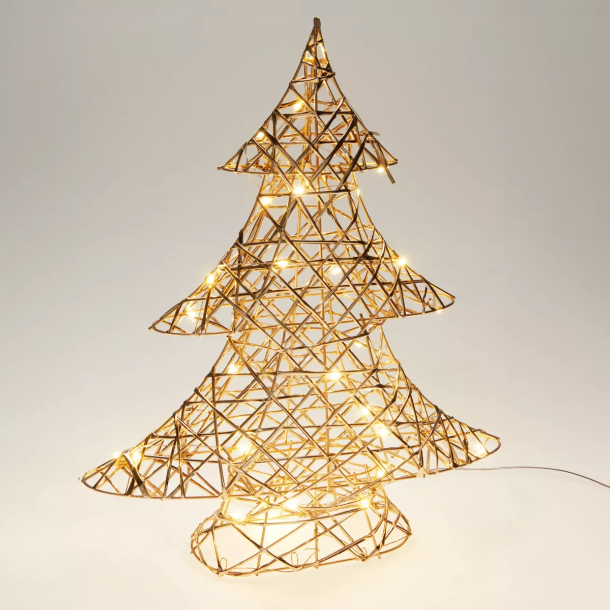SAPIN DE NOèL 40CM W LED CHAMPAGNE