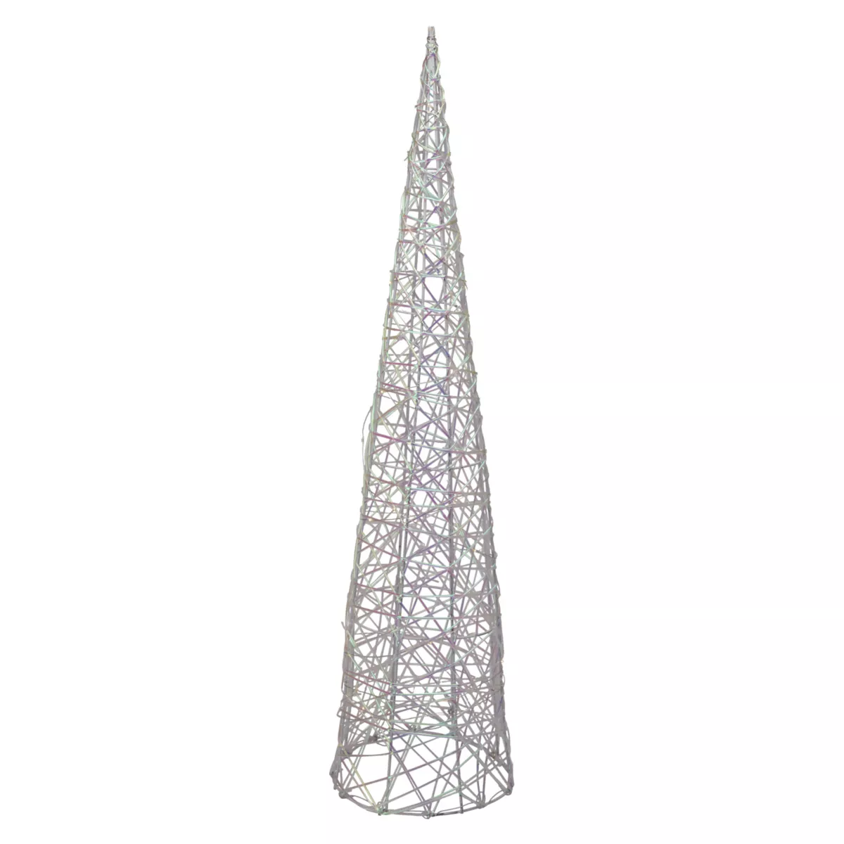 Cono luminoso a batteria con 40 micro LED (H80 cm) Scintille Bianco caldo