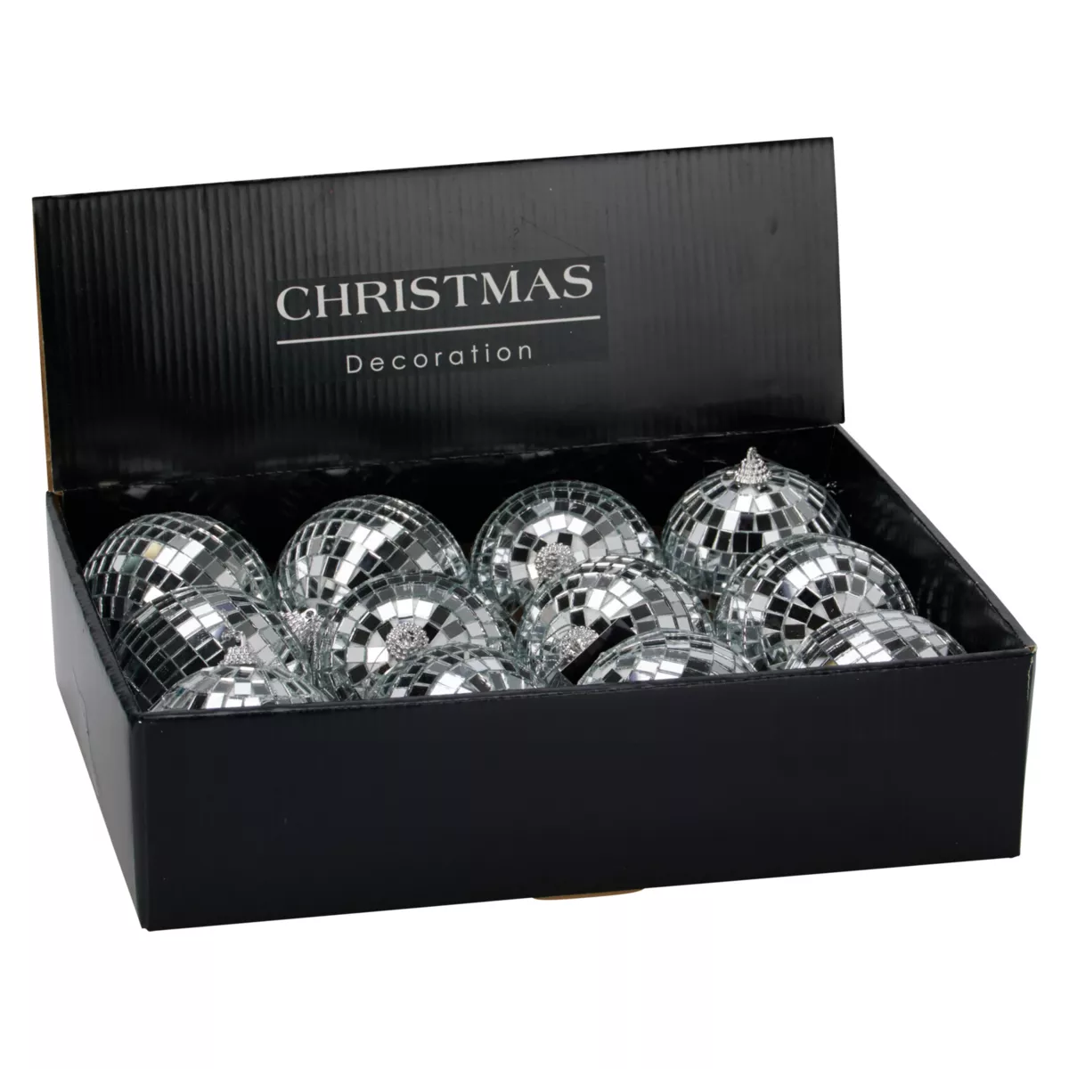 Set di 12 palline di Natale (D80 mm) Night Fever Argento