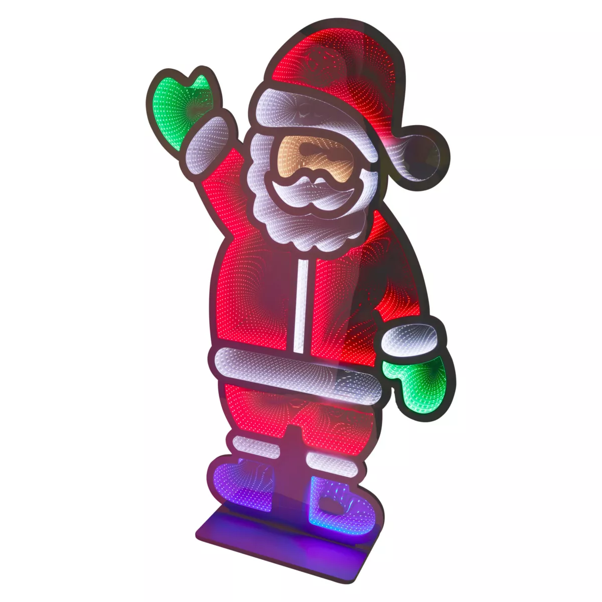 Babbo Natale luminoso Gigante 1083 LED (H180 cm) Infinity Multicolore