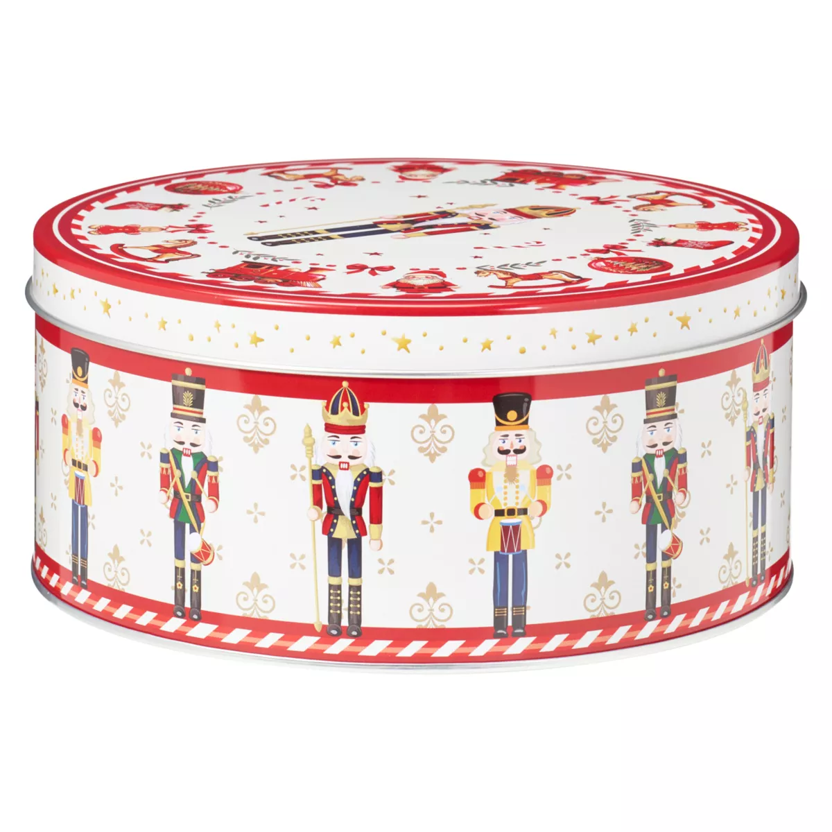 Set di 3 scatole di metallo rotonde Mon beau Natale