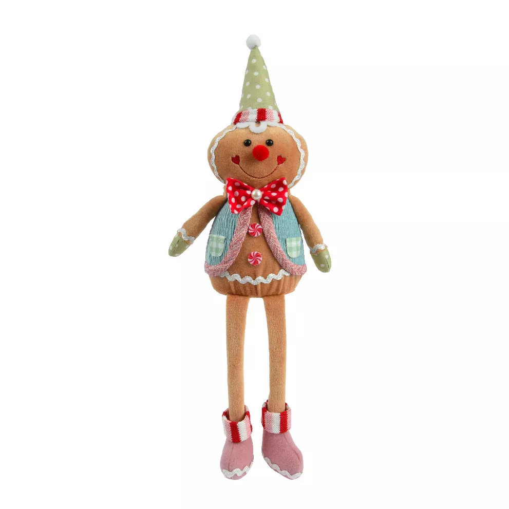 Stehender Lebkuchen (H50 cm) Johnny der Clown Mehrfarbig