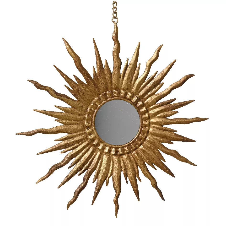 Adorno de Navidad colgante de metal (D18 cm) Girasol Oro