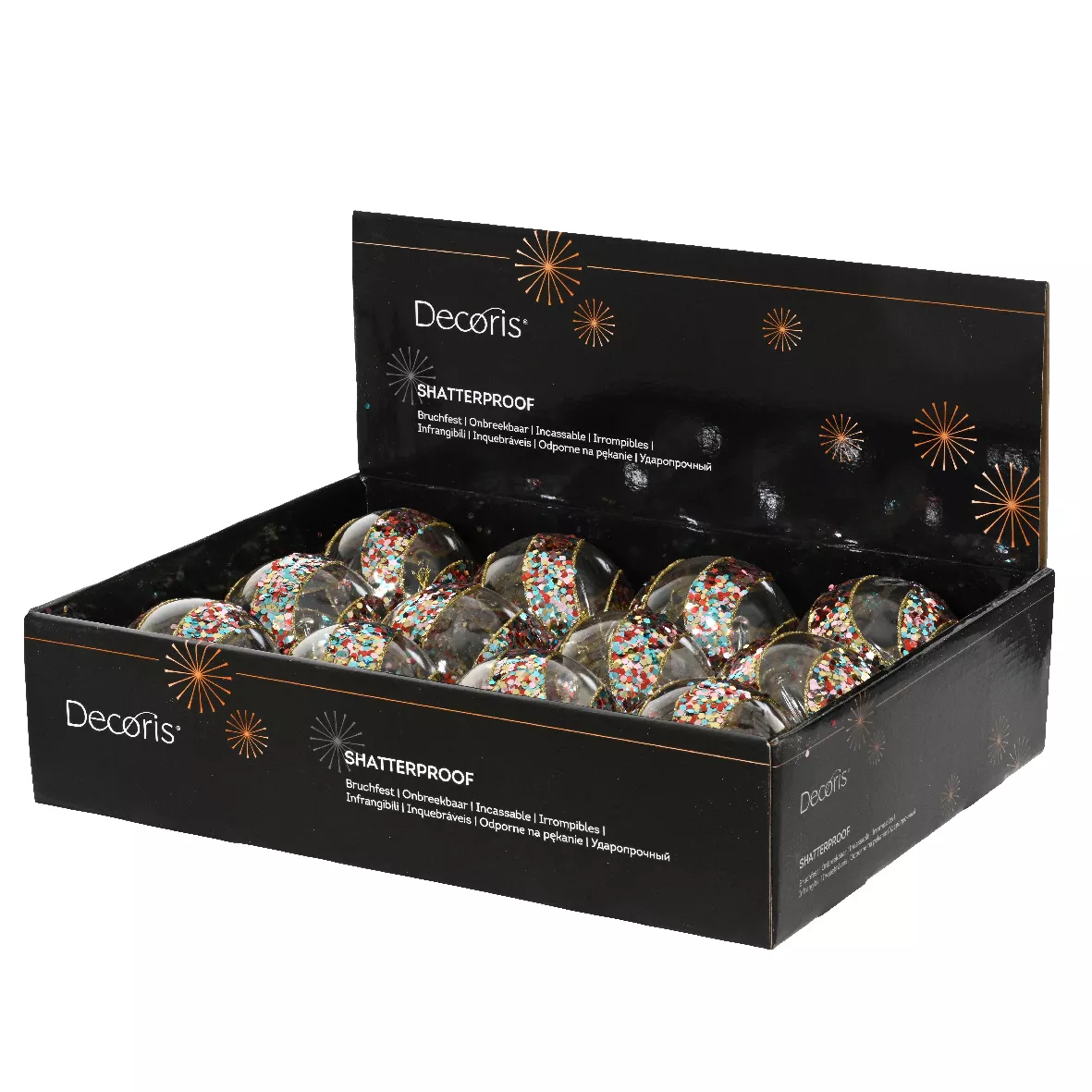Set di 12 palline di Natale (D80 mm) Festive Multicolori