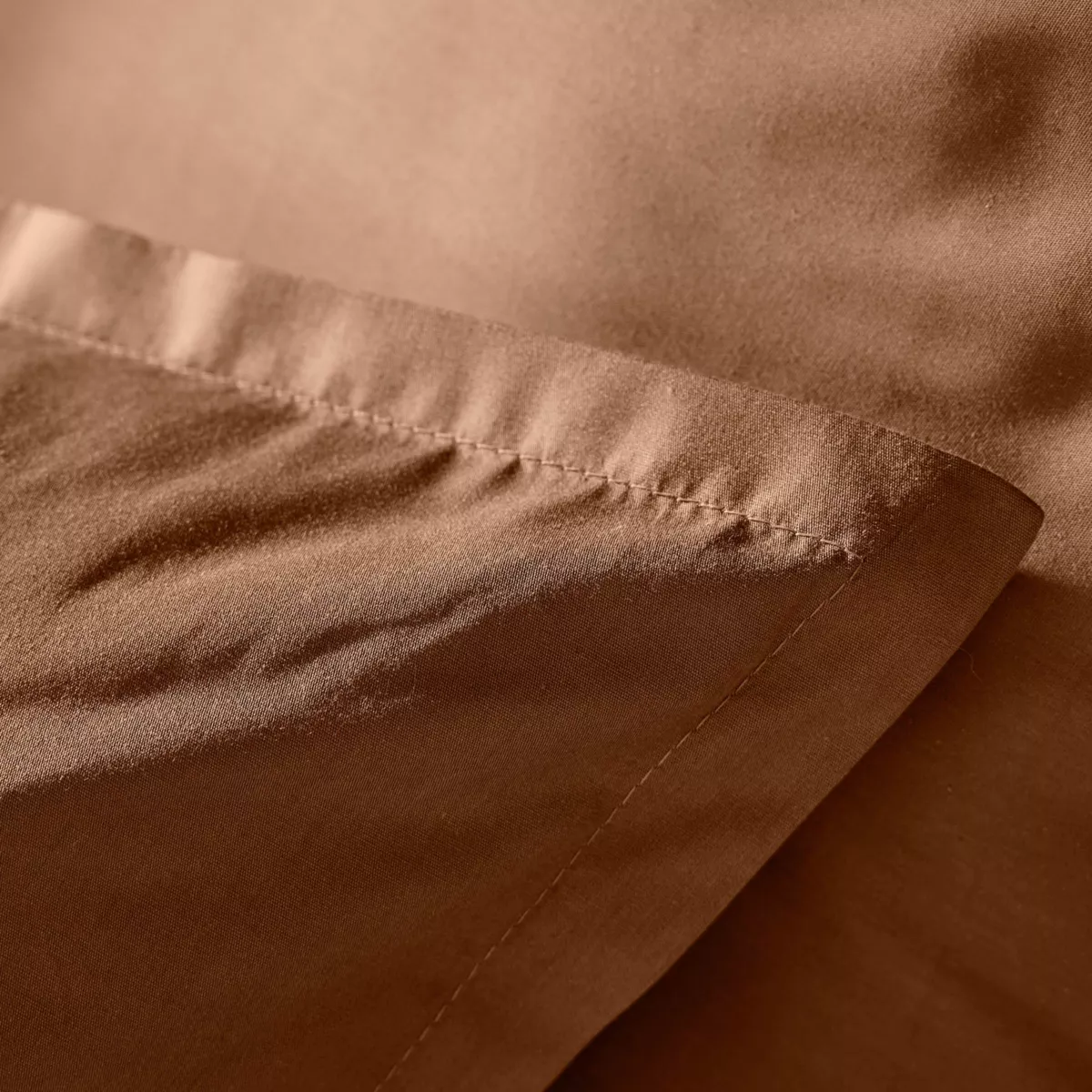 Taie d'oreiller carrée percale de coton (65 x 65 cm) Cali Cappuccino