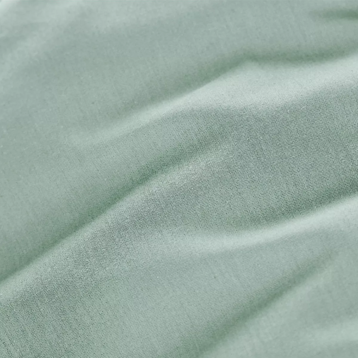 EM - Drap plat point bourdon 180 x 290 cm Percale unie CALI Eucalyptus