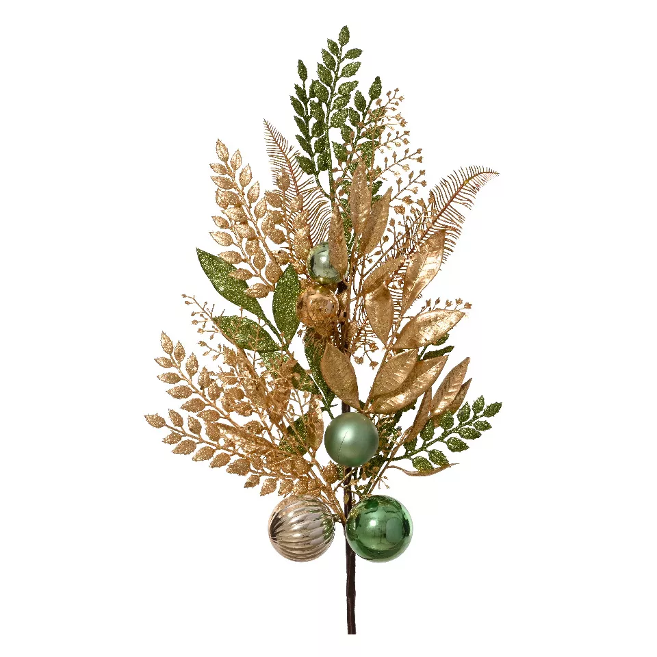 Ramo di foglie (H75 cm) Majesty Verde e dorato