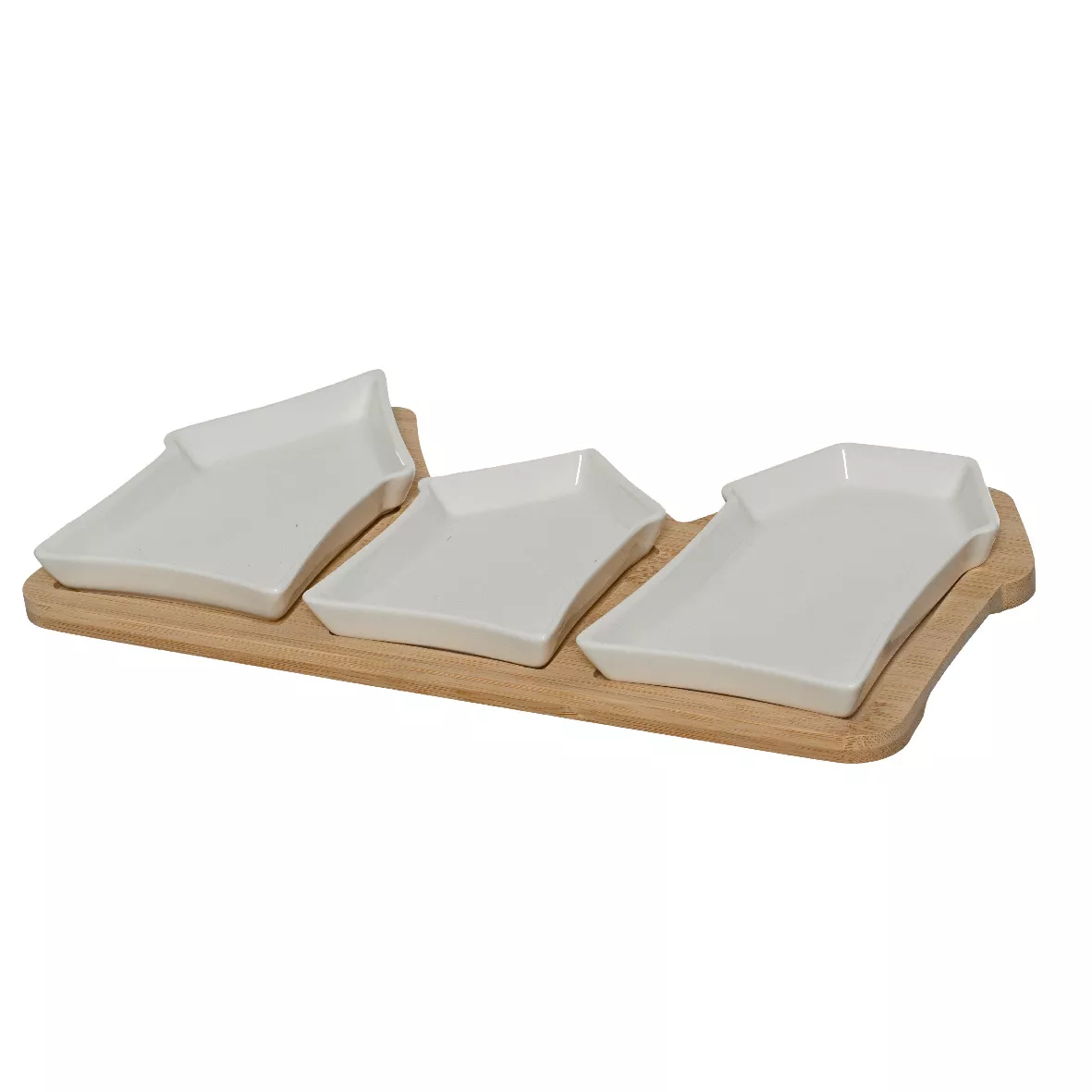 Set da tapas 3 piatti (17 x 33 cm) Casette Bianche