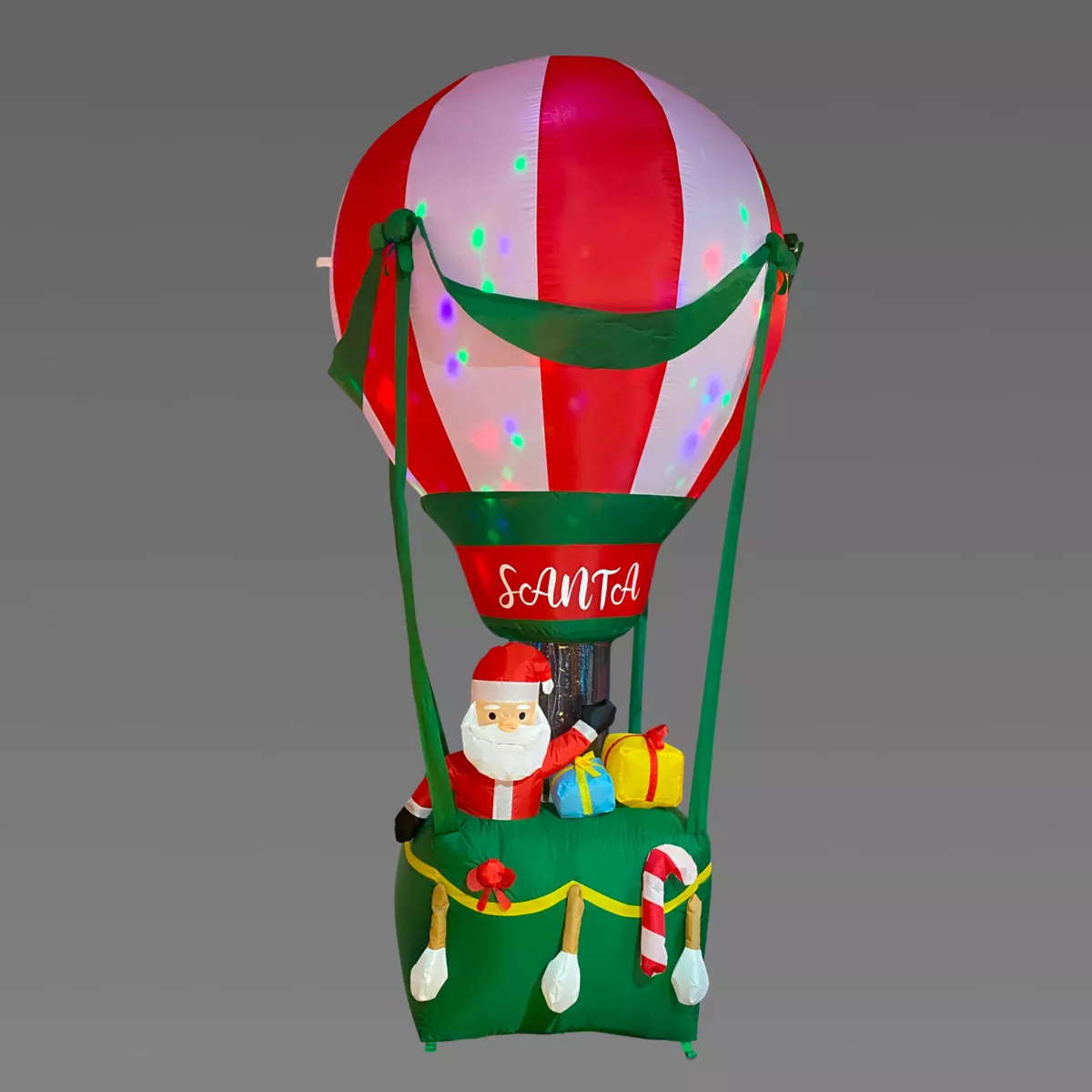 Mongolfiera e Babbo Natale gonfiabile (H210 cm) Santa Claus