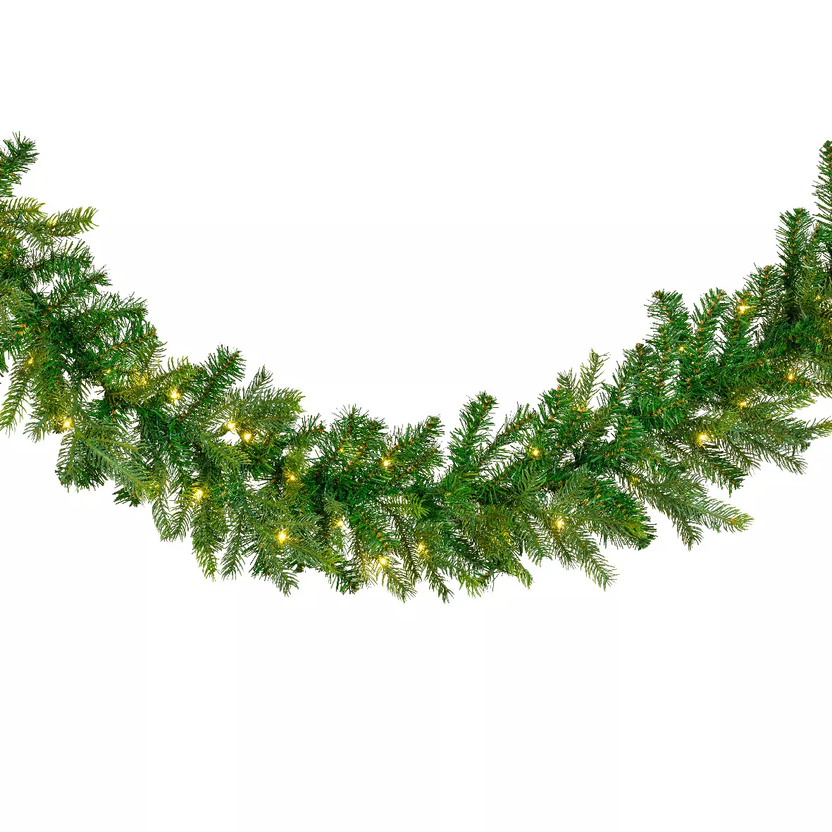 Ghirlanda luminosa per albero a pile (270 cm - D20) Glorious Verde e bianco caldo