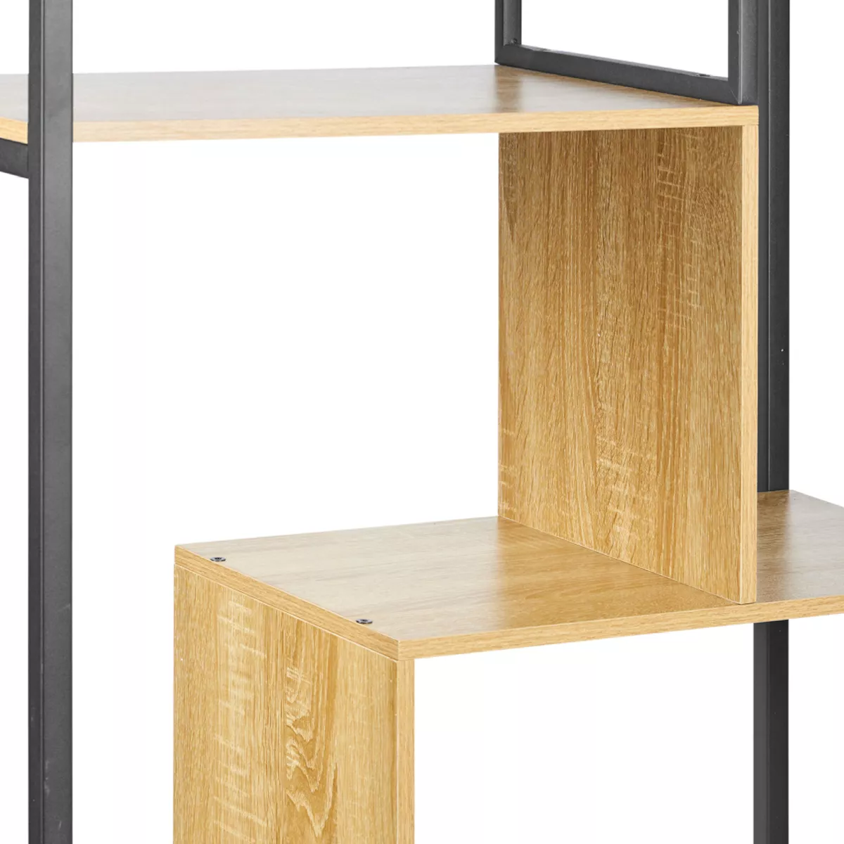 Regal 4 Ebenen Holz und Metall (H130 cm) Anny Schwarz