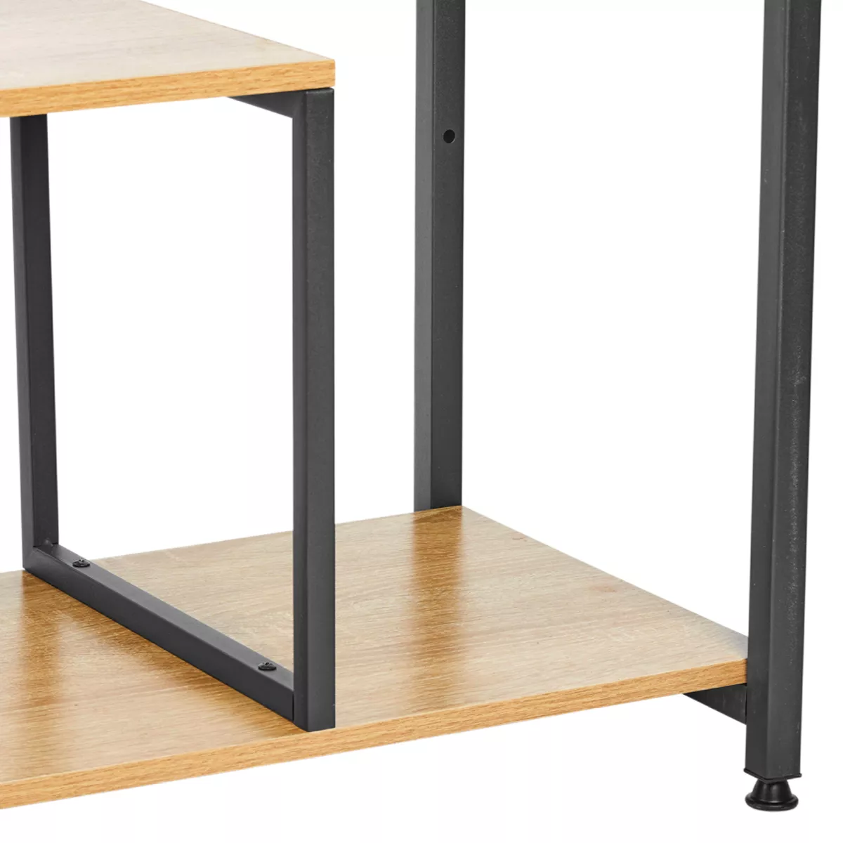Regal 4 Ebenen Holz und Metall (H130 cm) Anny Schwarz