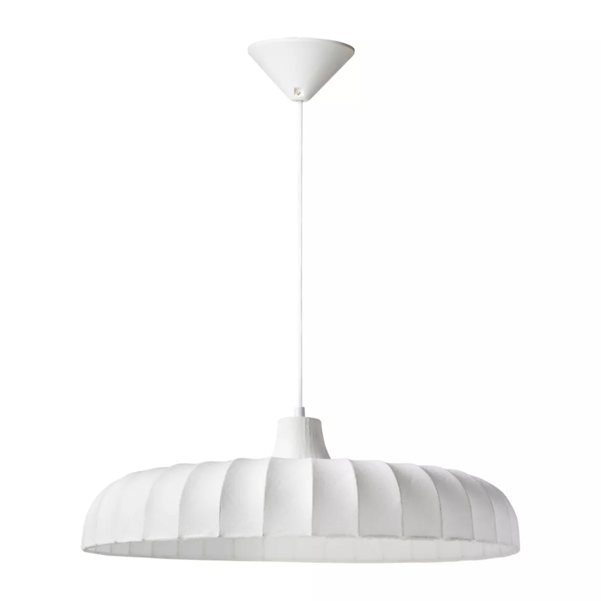 Suspension Tissu 'Marcel' Blanche Dim : l50xH15xP50cm