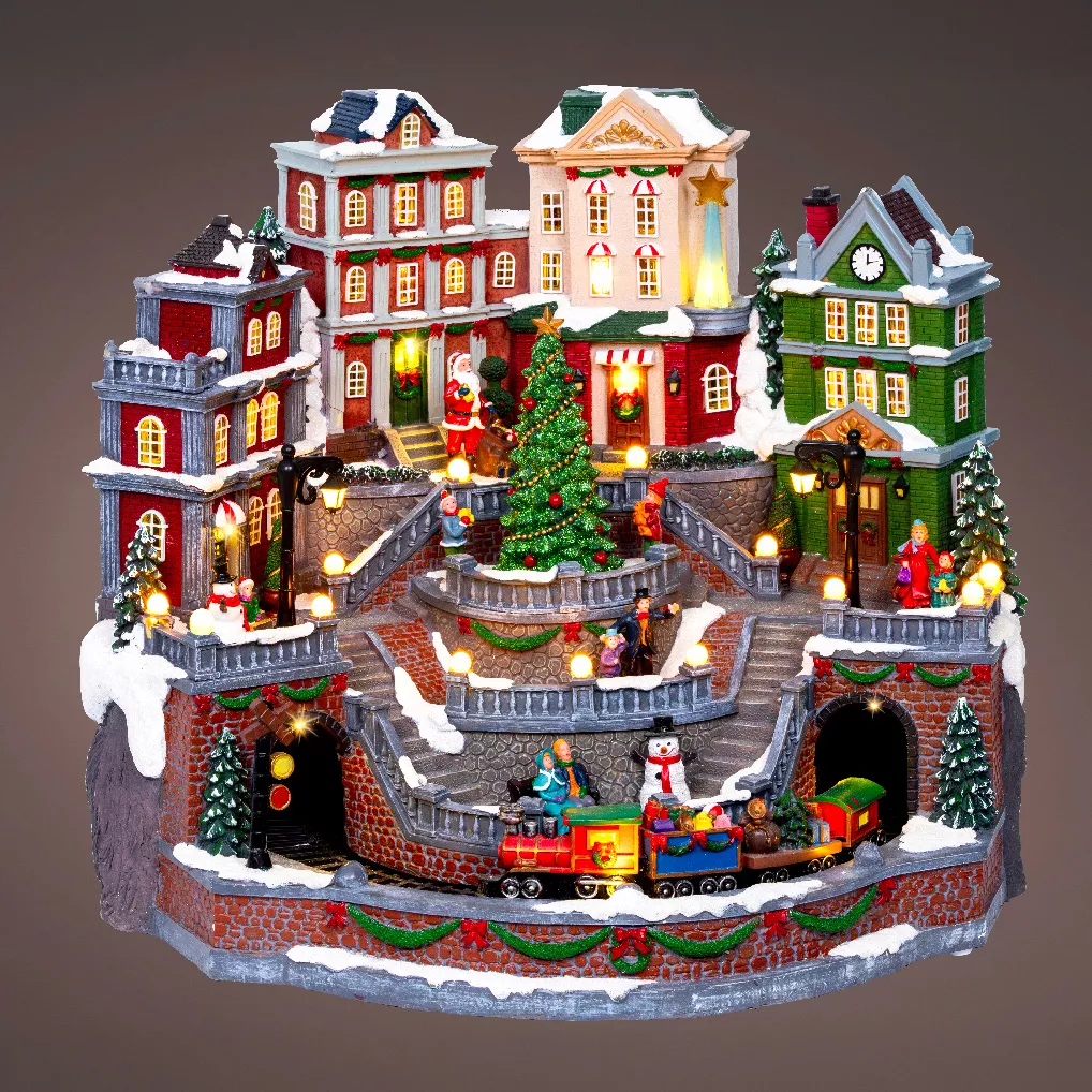 Villaggio di Natale luminoso, animato e musicale Christmas in town