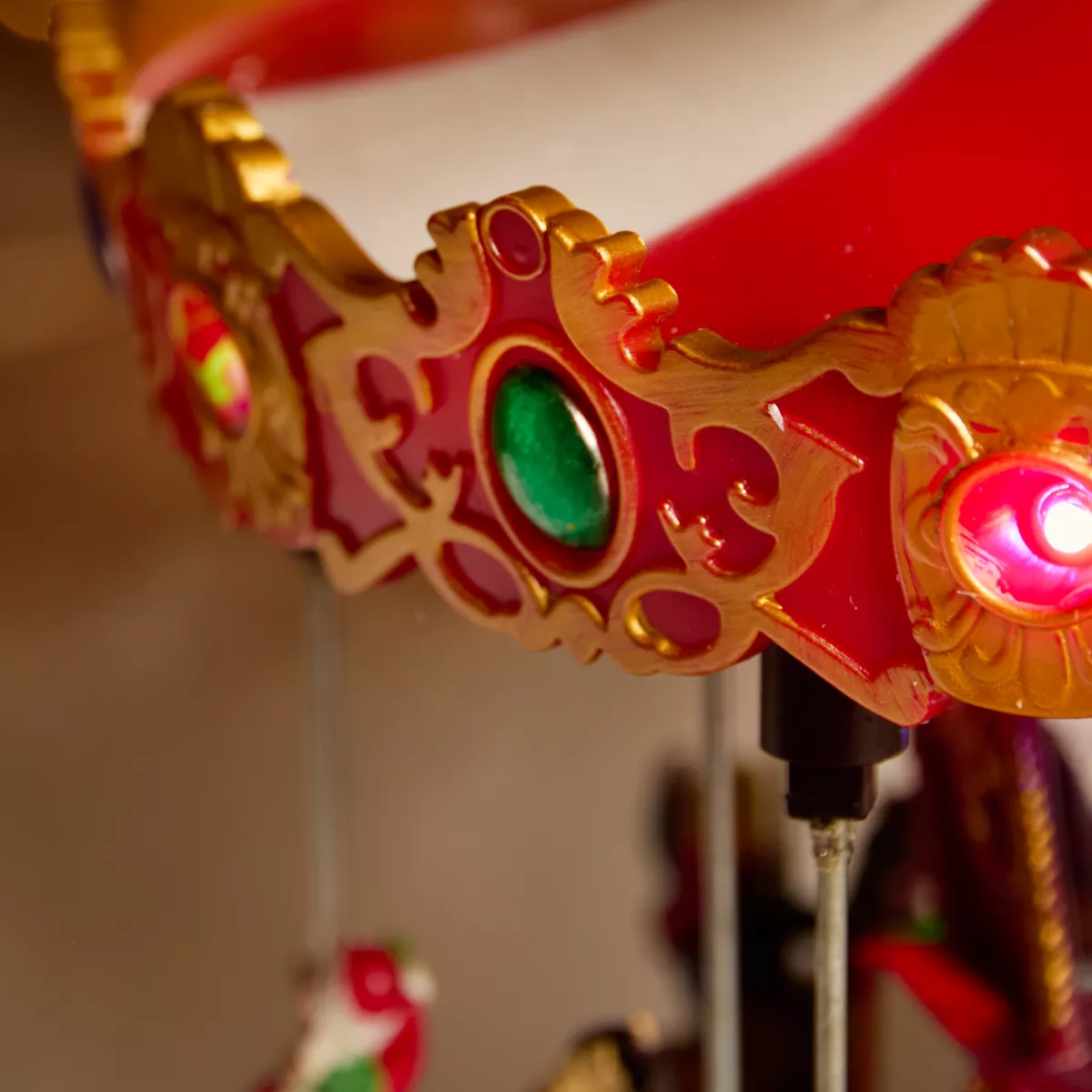 Carosello luminoso, animato e musicale (H25 cm) Ricordi d'Inverno
