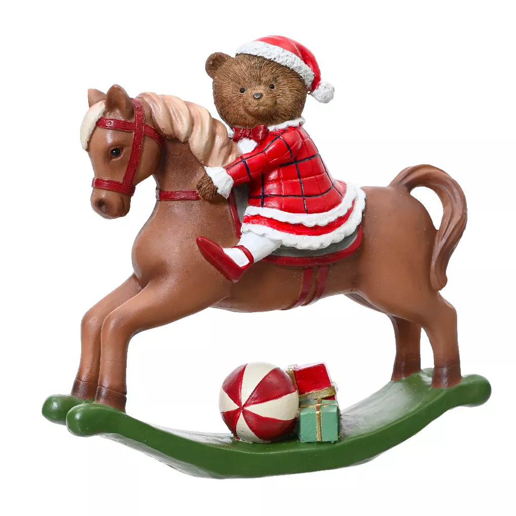 Cavallo a Dondolo (H20 cm) Piccolo orso natalizio