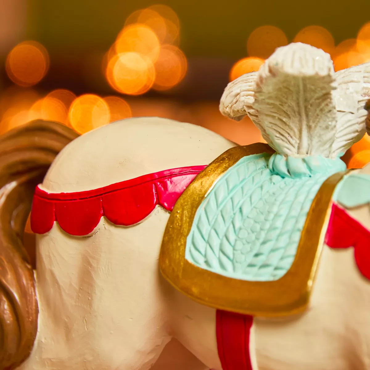 Cavallo a dondolo (H18 cm) Circo di Natale