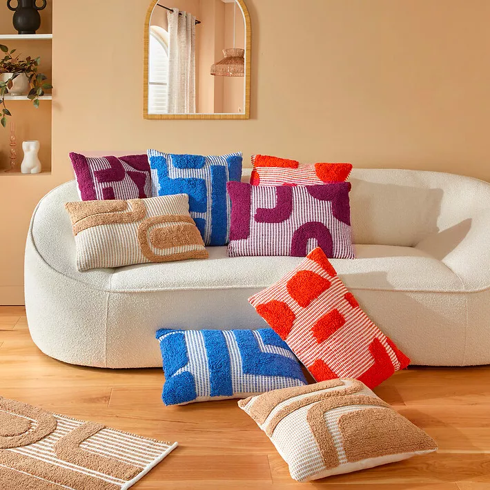 Cuscino quadrato cotone (50 x 50 cm) Poppy Viola