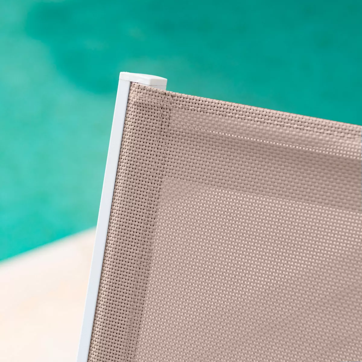 Sedia da giardino alluminio impilabile Bali - Bianco 2