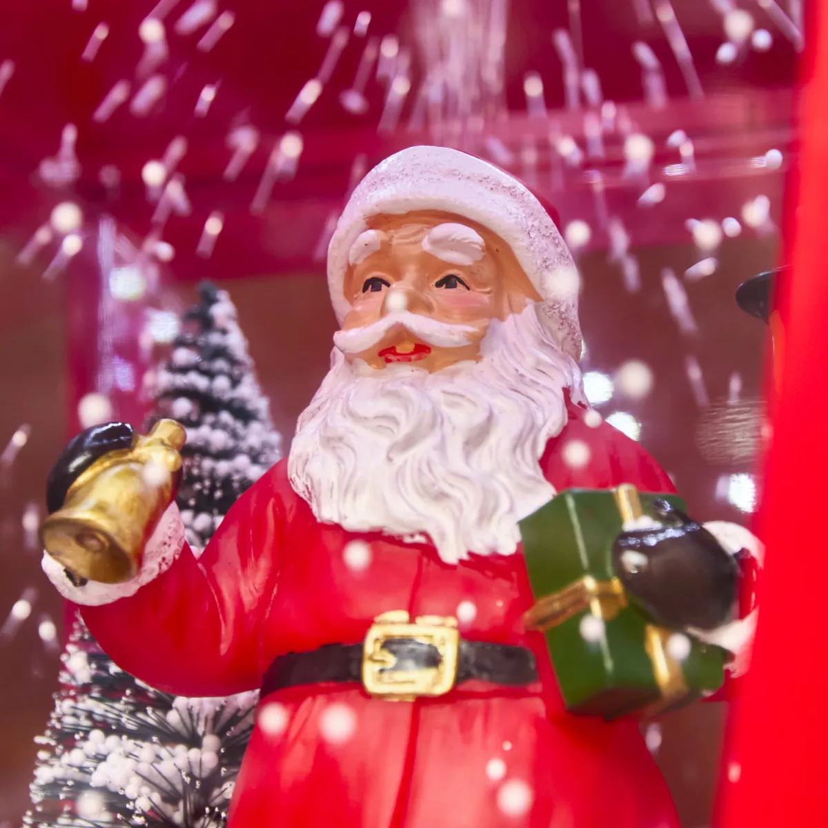 Lámpara de pie doble iluminada 66 LED (H188 cm) Navidad Mágica Roja