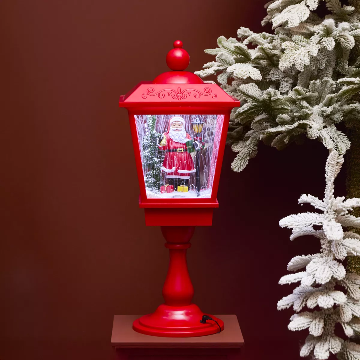 1 LED lanterne intŽrieur L27.00-W27.00-H70.00cm-33L couleurs/blanc froid 