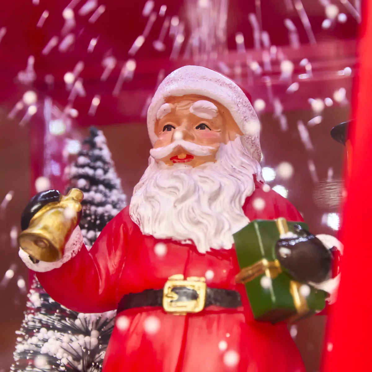 Lanterne lumineuse 33 LED (H70 cm) Père Noël Blanc froid