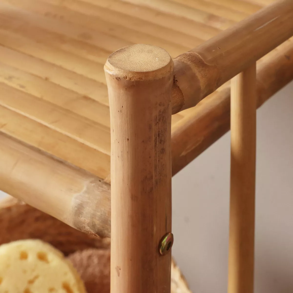 Mueble de almacenamiento de bambú con 4 estantes (30 x H115 cm) Hanói