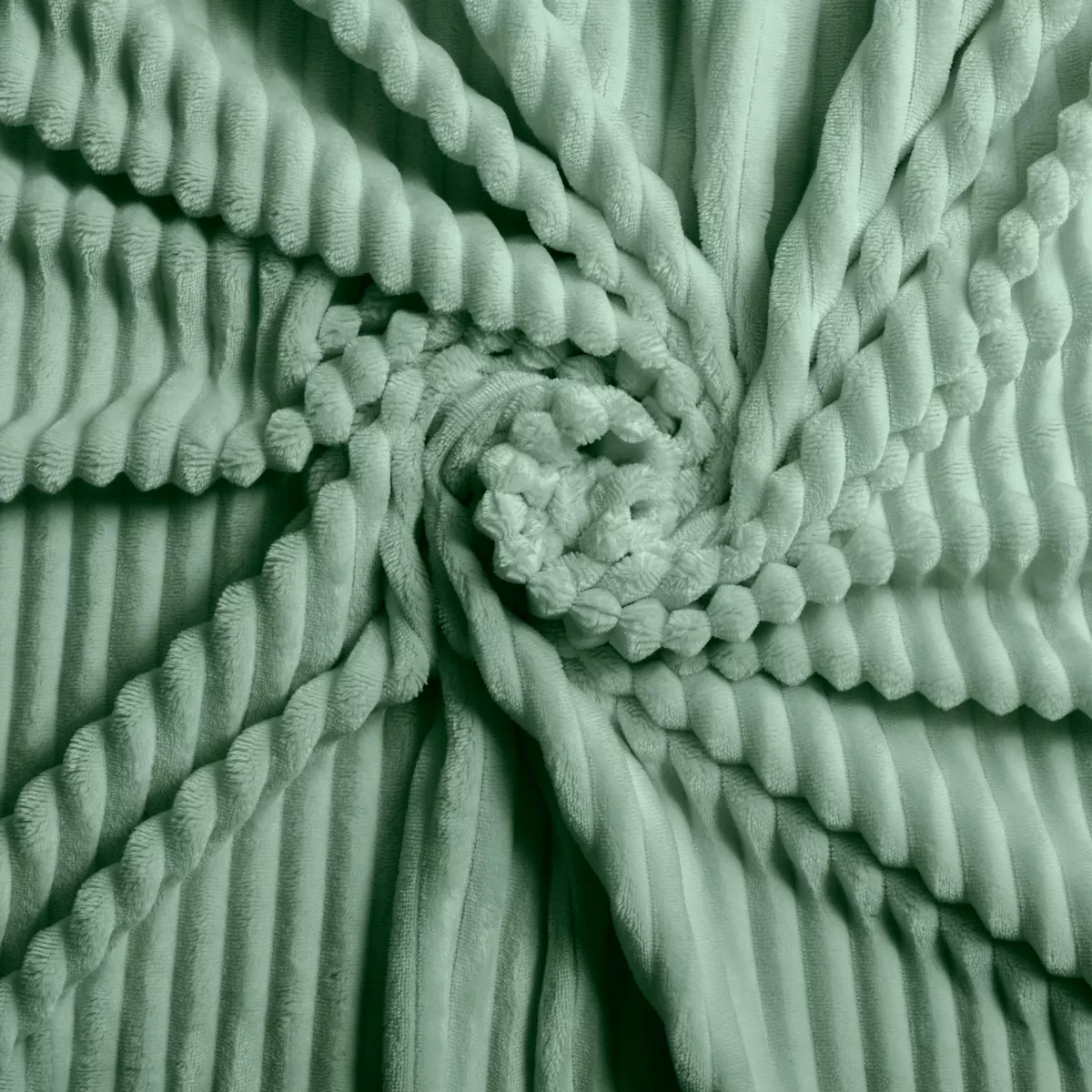 Parure 3 Pices (240 x 220 cm) Veloutea Cedre, Flanelle Relief Unie