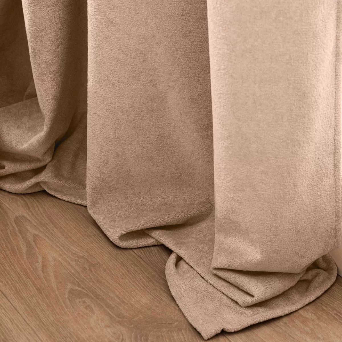 Rideau ˆ Oeillets (140 x 260 cm) Winona Sable, Bouclette Unie