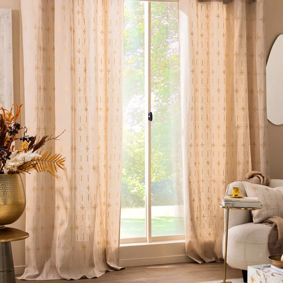 Tenda in cotone (140 x 240 cm) Ondine Bianco