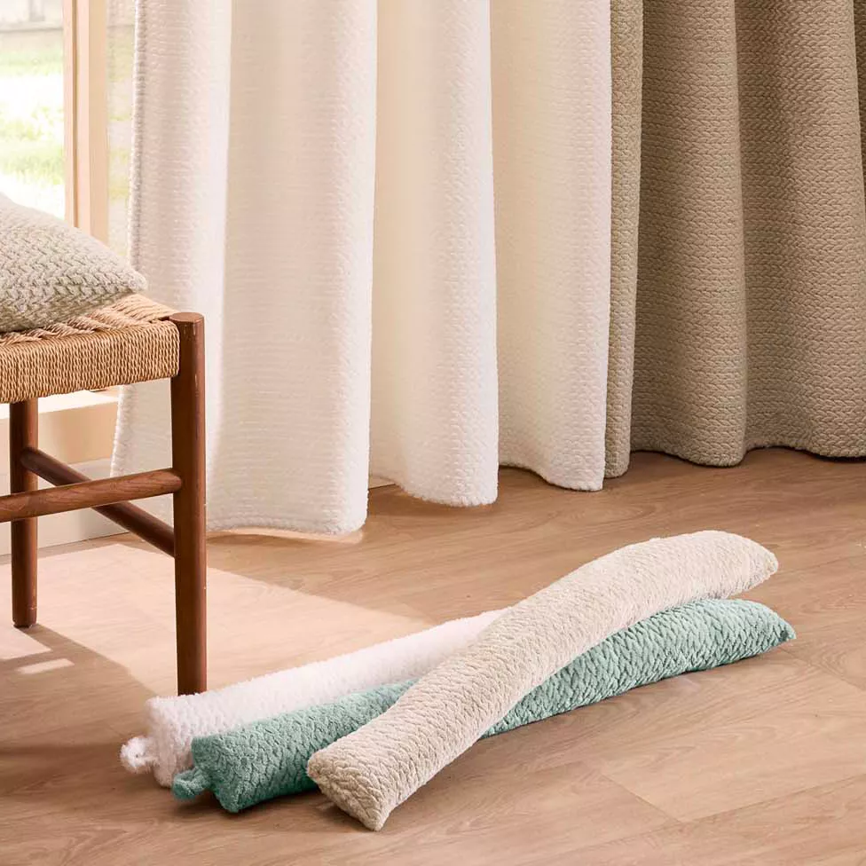 Cojín para la parte inferior de la puerta de franela (80 x 10 cm) Flanela Verde caqui