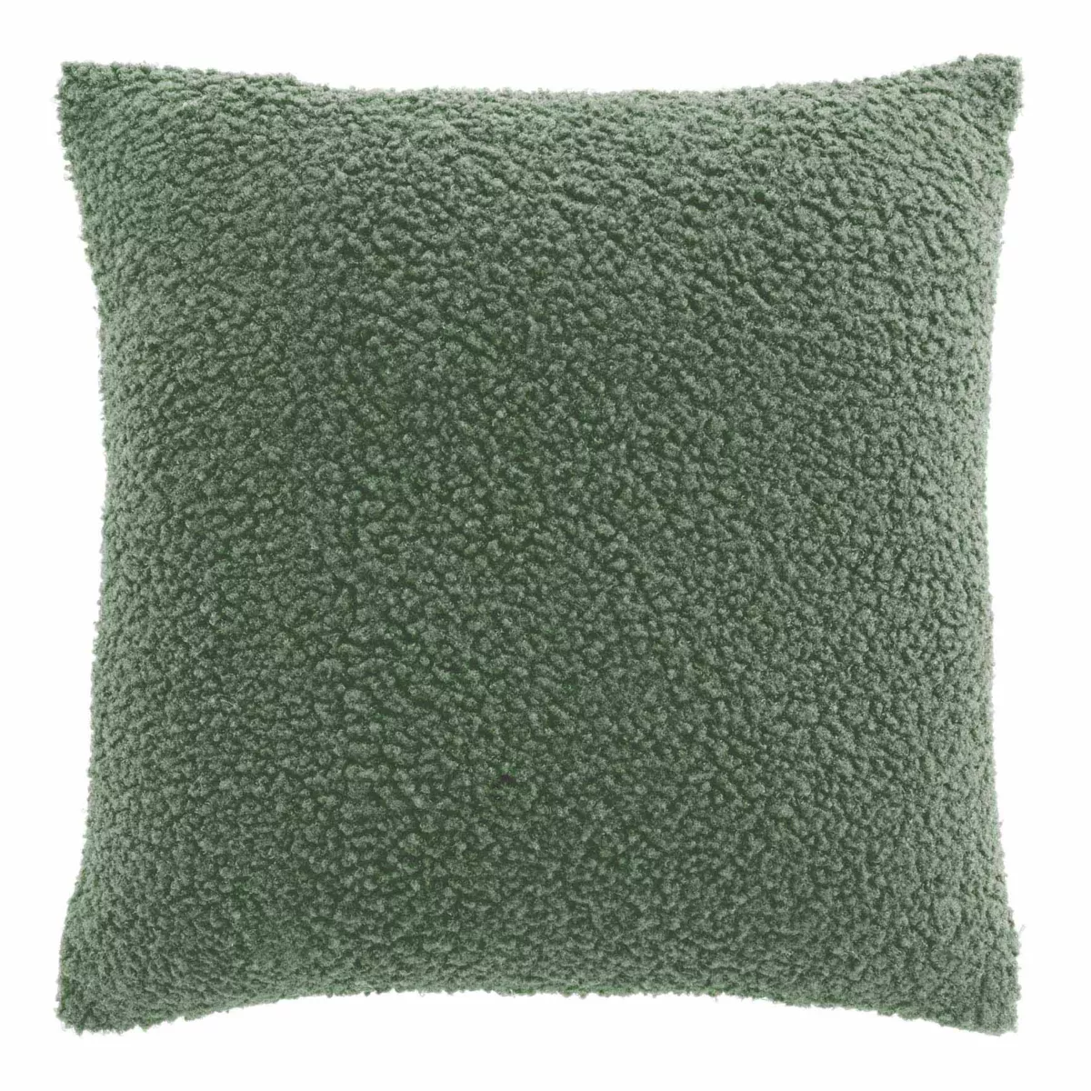 Housse de Coussin (40 x 40 cm) Woolen Sauge, Bouclette Unie