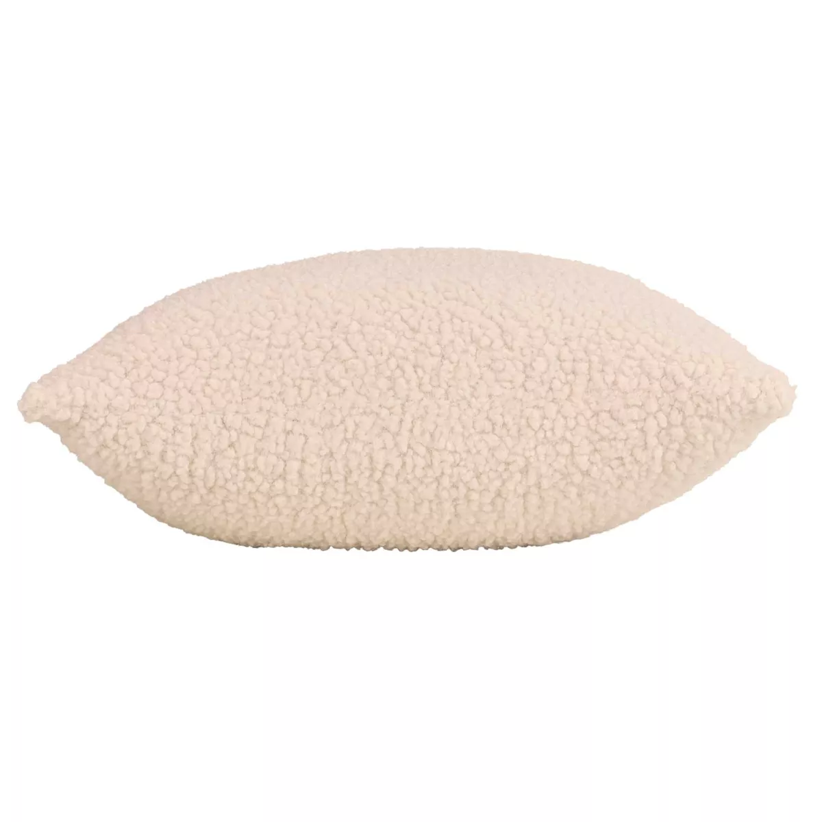 Housse de Coussin (40 x 40 cm) Woolen Naturel, Bouclette Unie