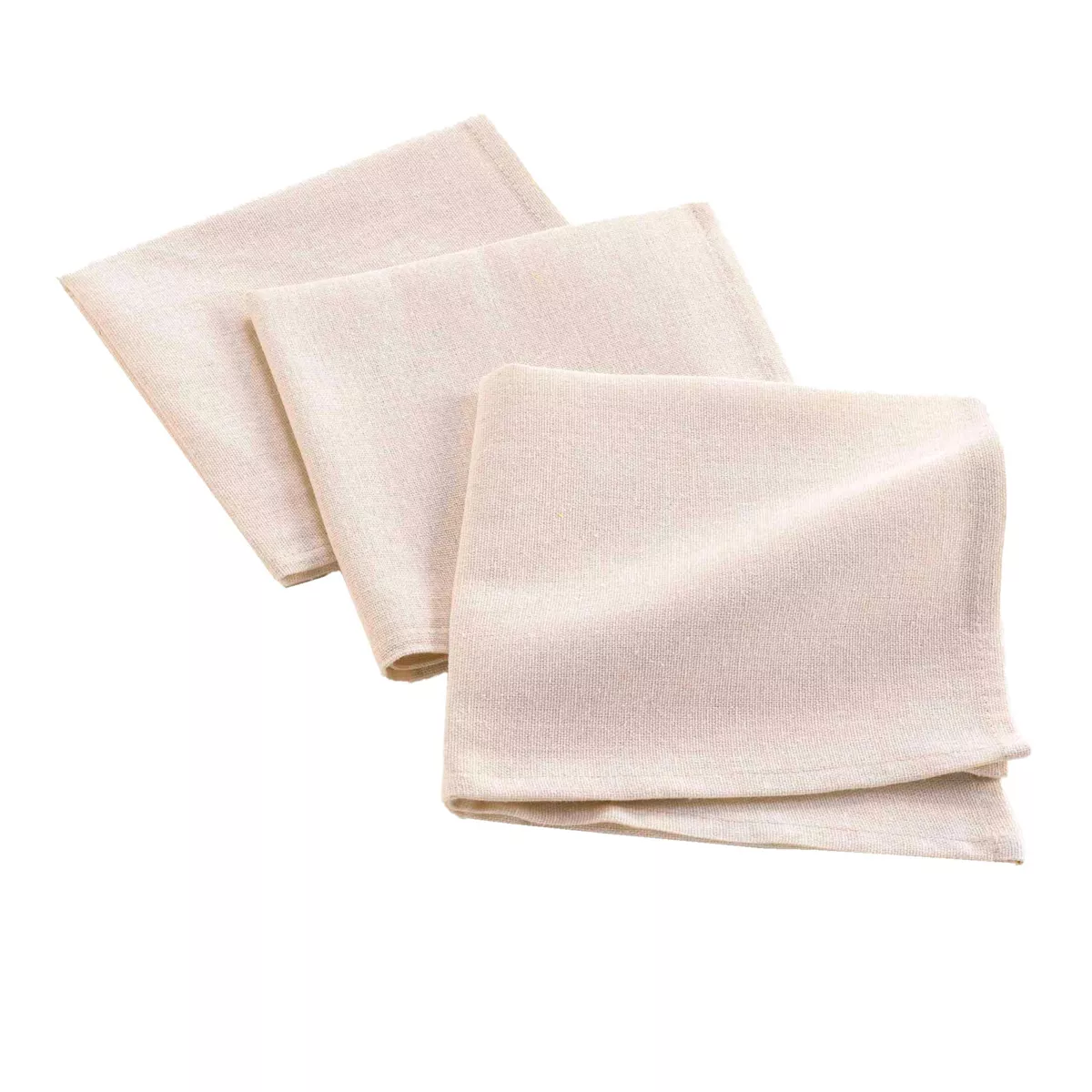 Set di 3 tovaglioli in cotone (40 x 40 cm) Serafine Ecru