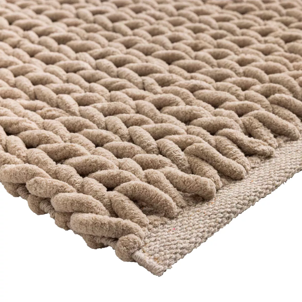 Tapis de Bain (50 x 80 cm) Ariel Sable, Coton/Polyester Chenille