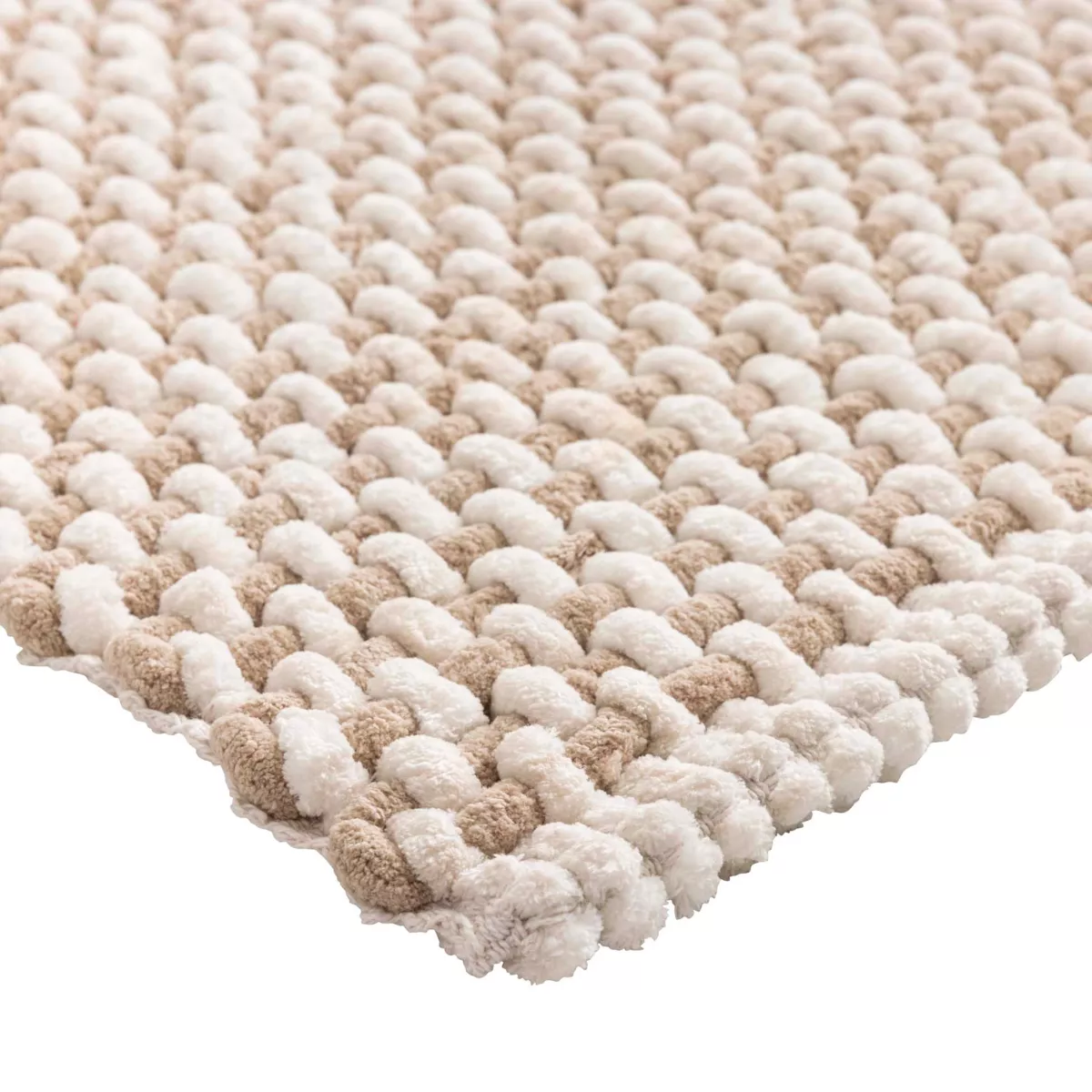 Tapis de Bain (50 x 80 cm) Rafael Sable, Coton/Polyester Chenille