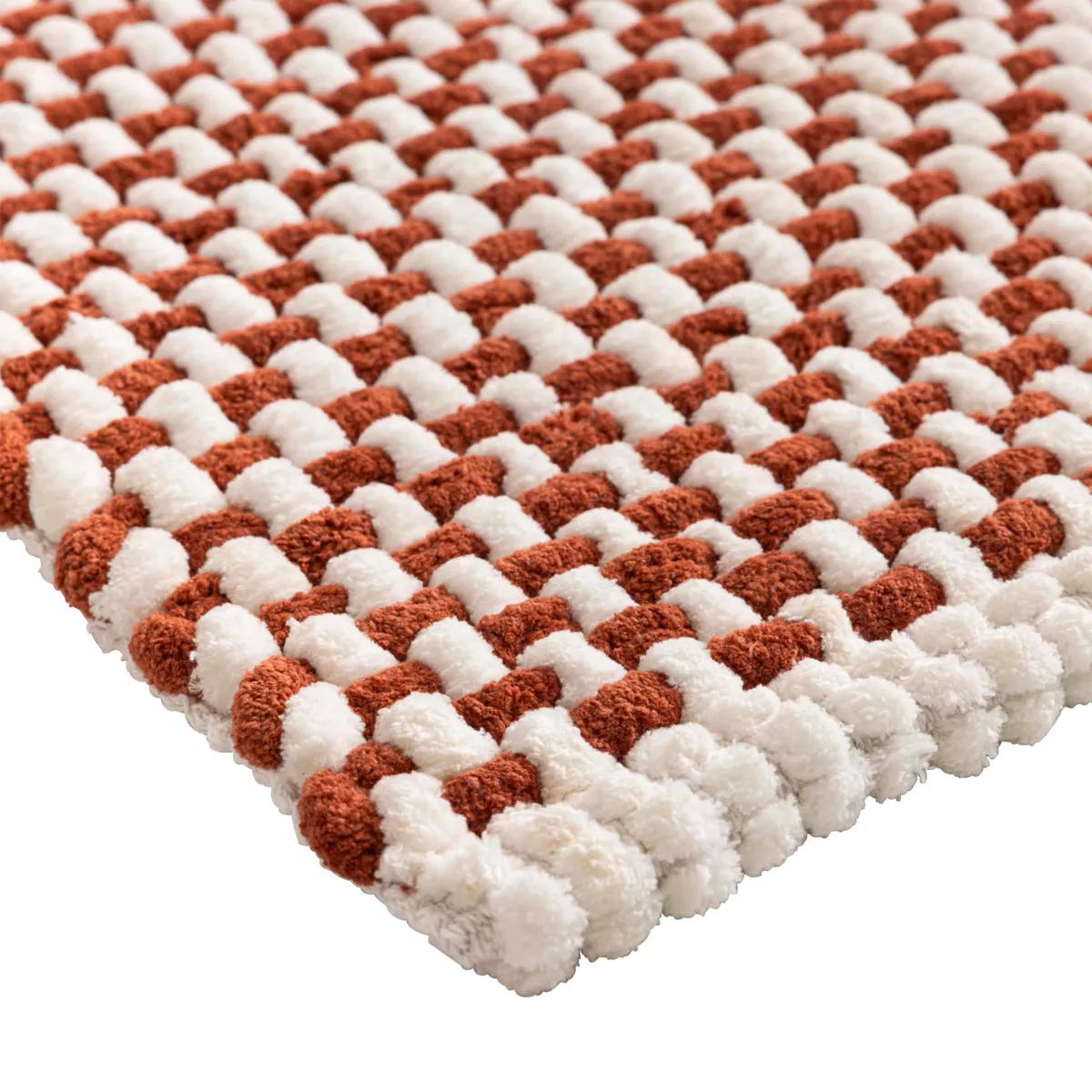 Tapis de Bain (50 x 80 cm) Rafael Terracotta, Coton/Polyester Chenille