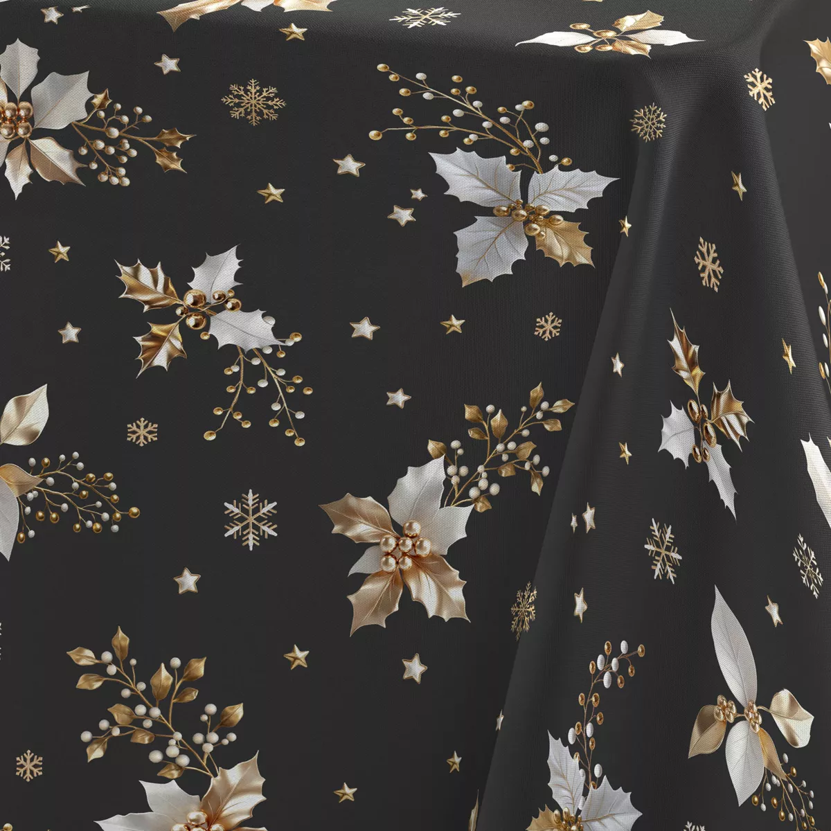 NAPPE RECTANGLE 150 x 240 CM POLYESTER IMPRIME GUIDO ANTHRACITE