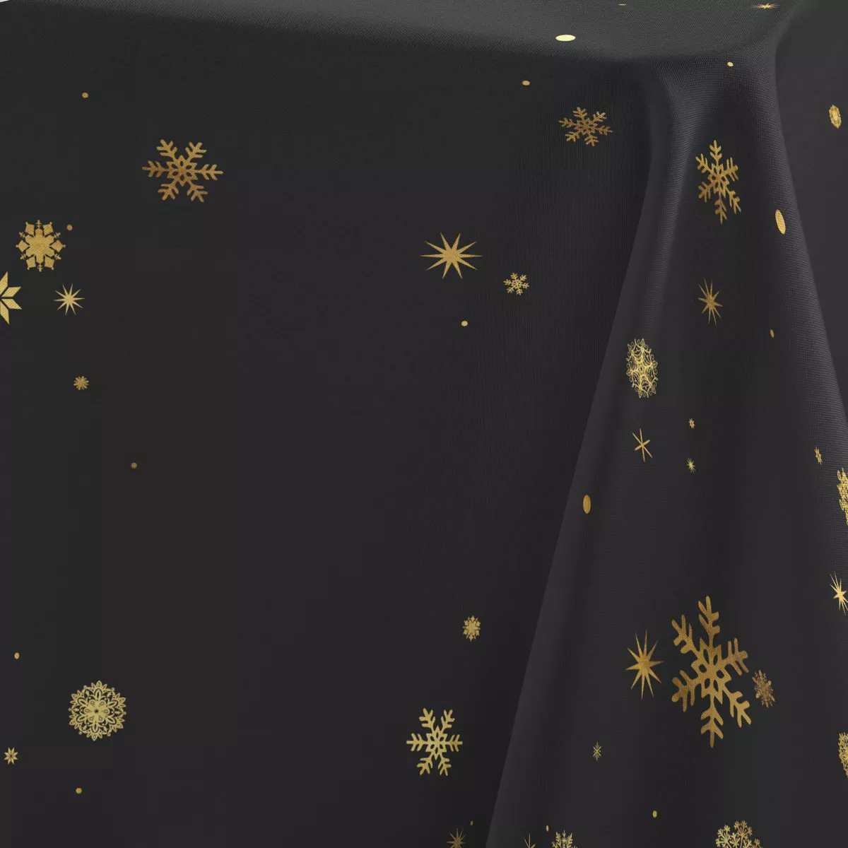 Tovaglia natalizia rettangolare (150 x 240 cm) Costellazione Nero e dorato