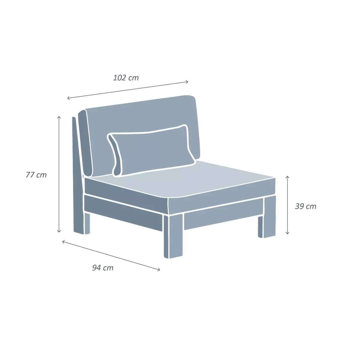 Sillón de jardín de madera de Acacia Bornéo - Arena