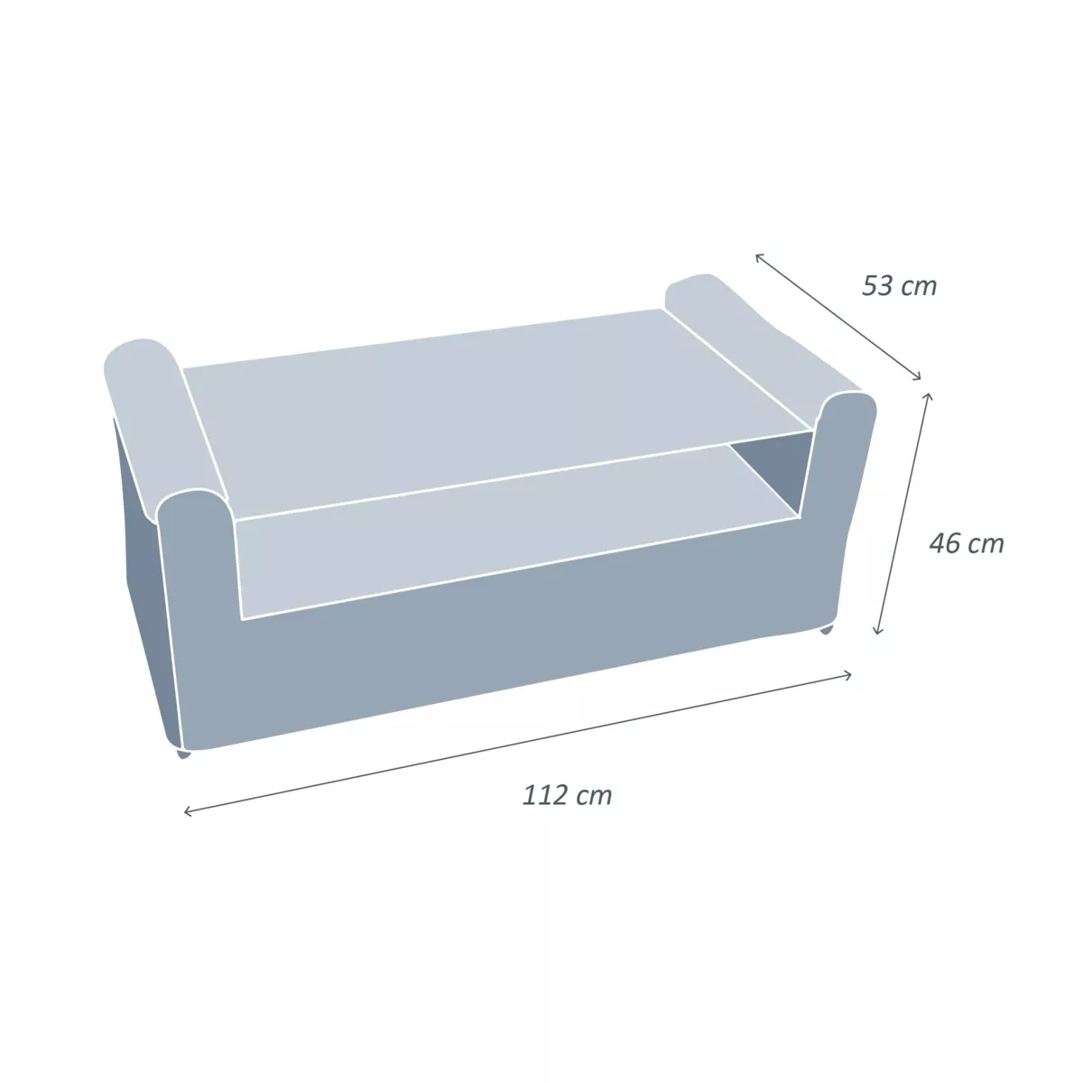 Table basse de jardin rectangulaire résine tressée Calvi Sepia