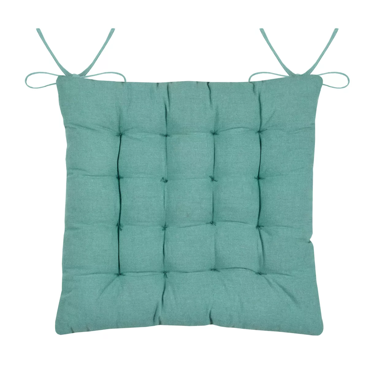 Cuscino per sedia quadrato in cotone (38x38 cm) Barbados Verde celadon