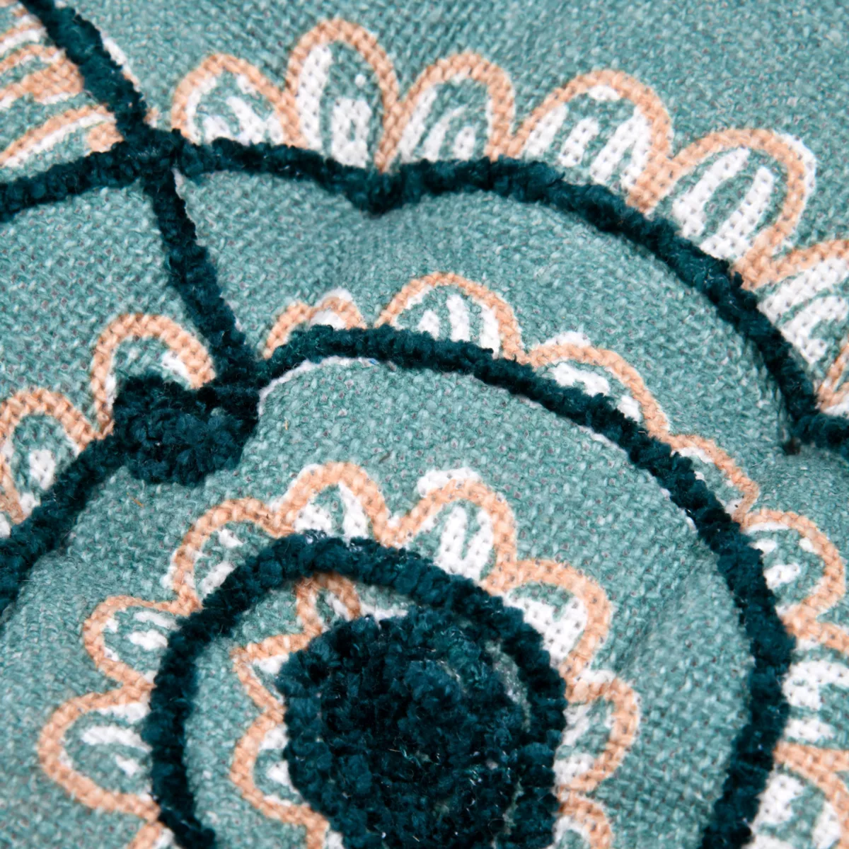 Cuscino per sedia quadrato in cotone (38x38 cm) Barbados Verde celadon