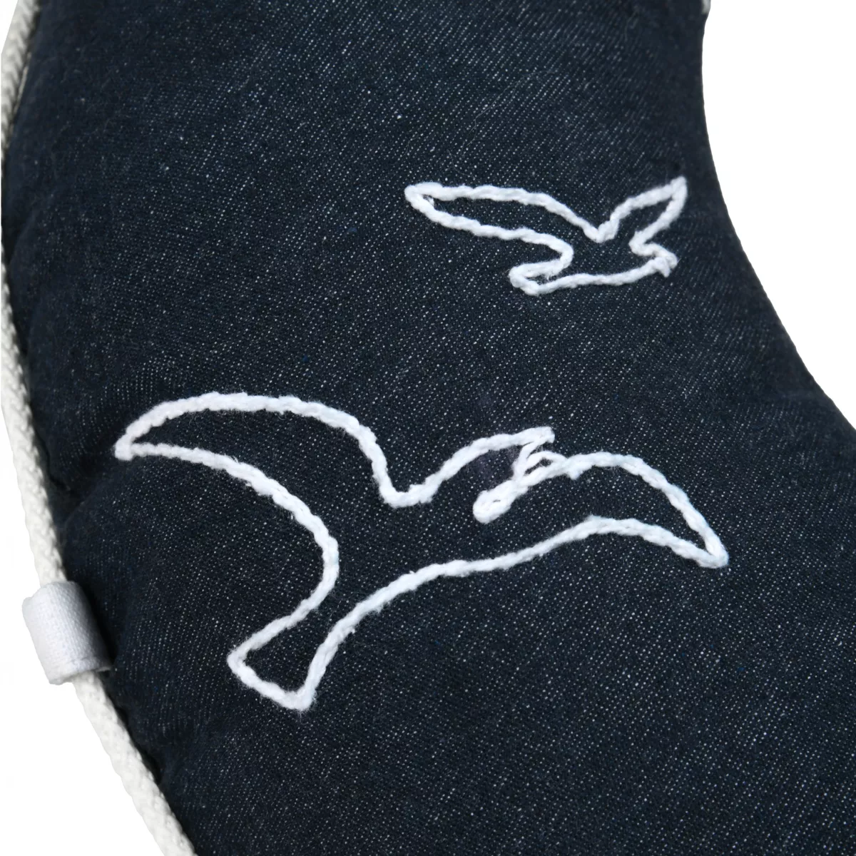 Cuscino boa in cotone (50 cm) Bordemer Blu navy