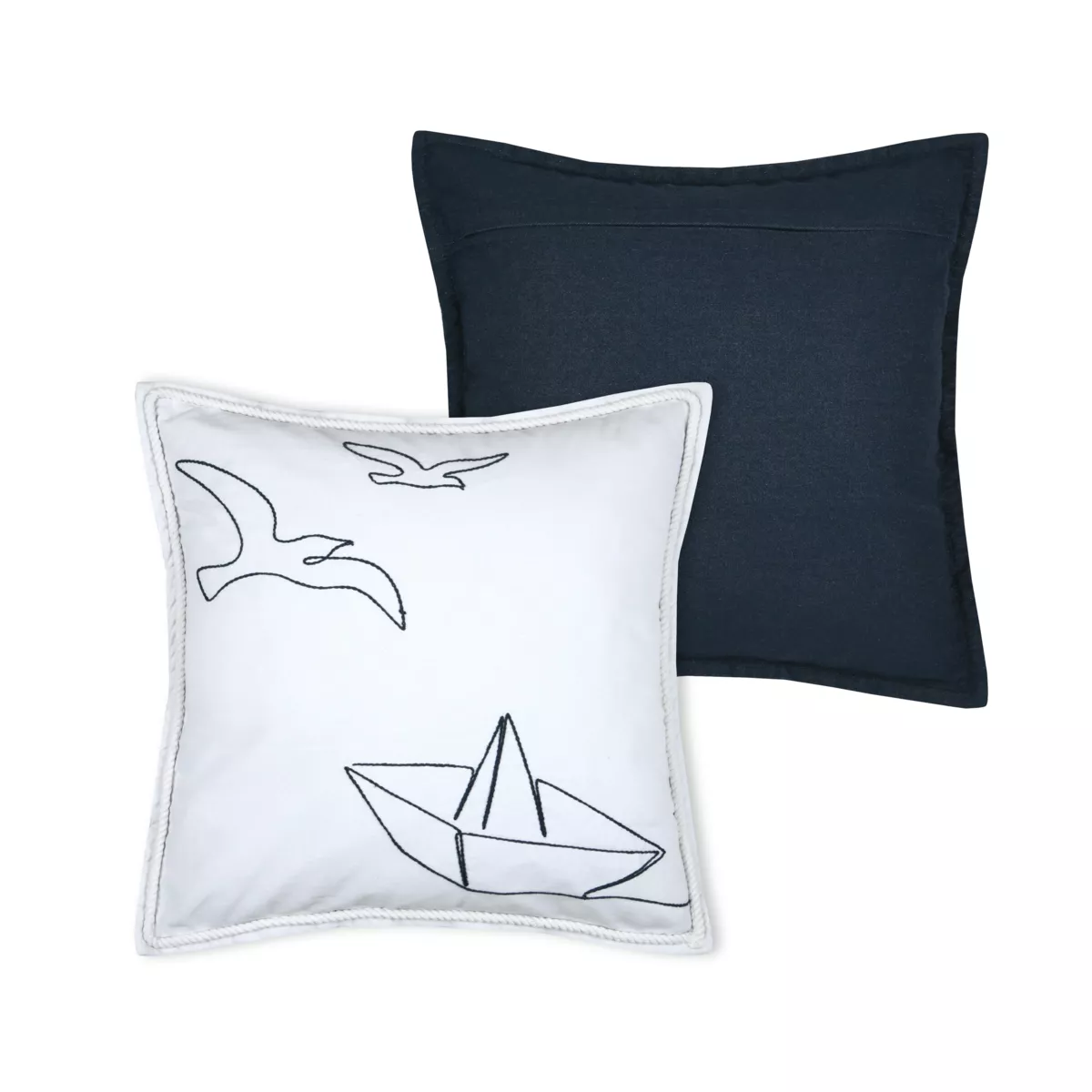 Cuscino quadrato in cotone (50 x 50 cm) Bordemer Bianco