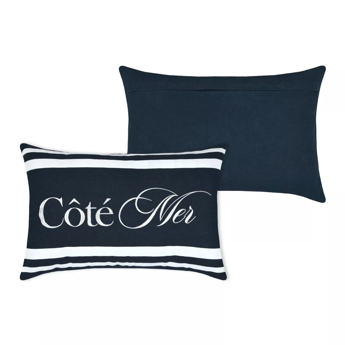 Cuscino Rettangolare in cotone (40 x 60 cm) Bordemer Blu navy