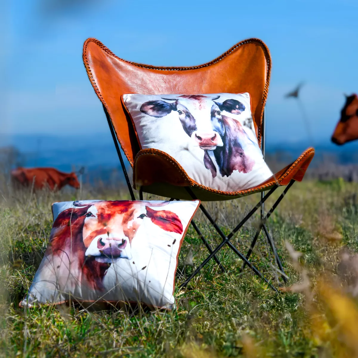 Cuscino quadrato (50 x 50 cm) Fernande Marrone scuro