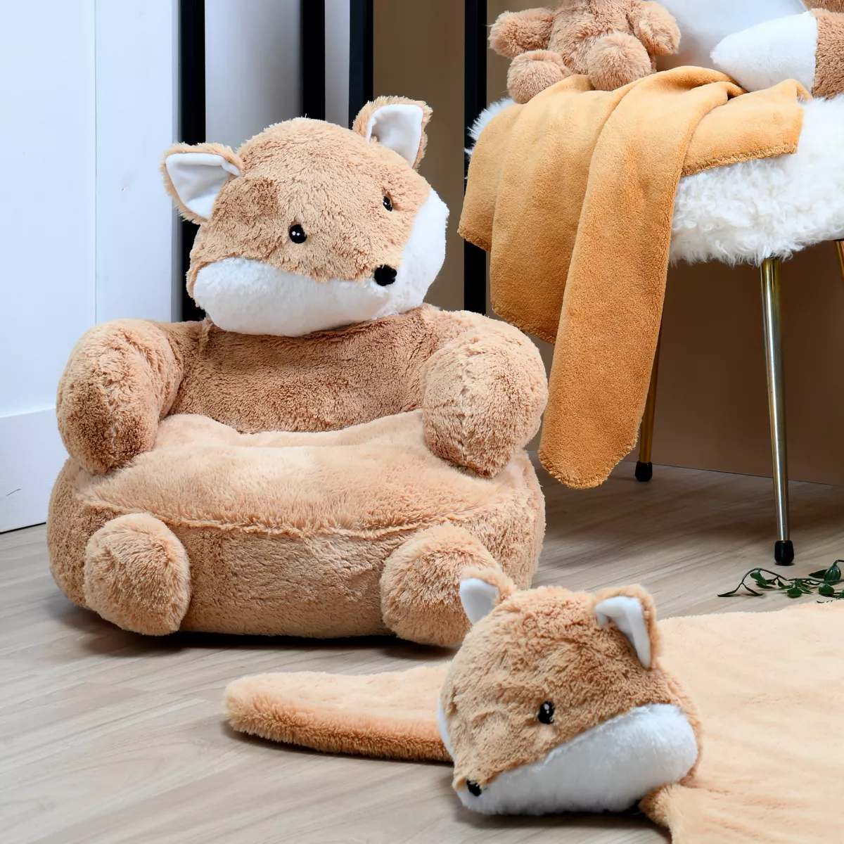 Pouf bambino volpe Remi Marrone