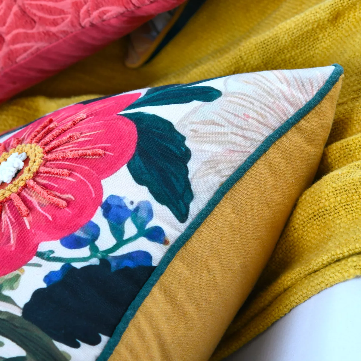 Cojín cuadrado de algodón (45 x 45 cm) Betty Multicolor